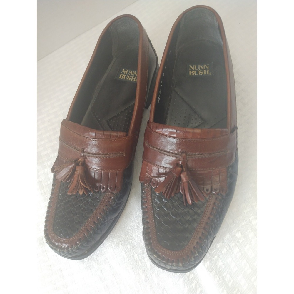 Men's Size 10 Leather Nunn Bush Casual Brown And Black Shoes